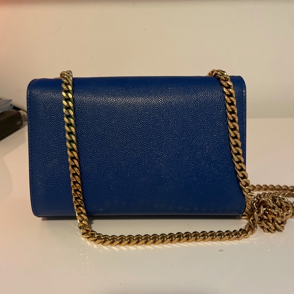 YSL Small Kate Cobalt blue with gold chain small Kate YSL bag - Picture 3 of 3